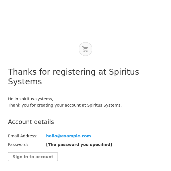 Thanks for registering at Spiritus Systems