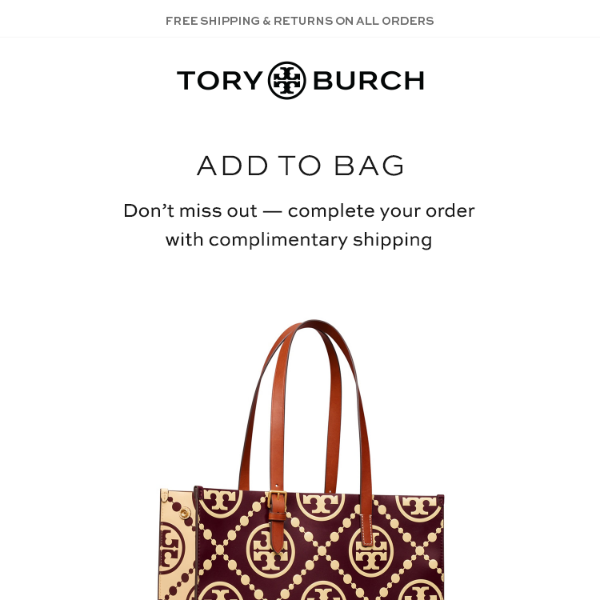 Tory Burch T Monogram Womens Tote Bag - Black