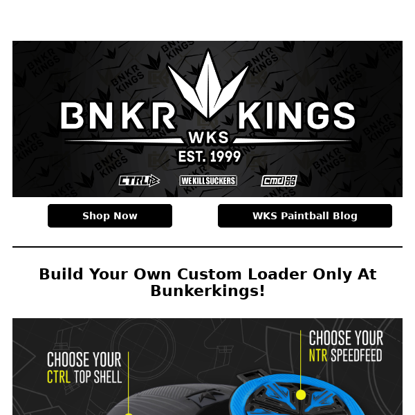 Build Your Custom Paintball Loader Only At Bunkerkings!