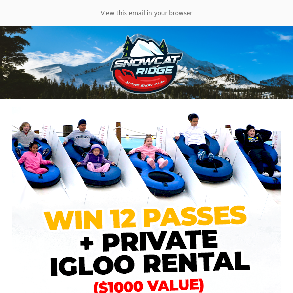 Last Chance to Win Free Tickets + a Private Igloo Rental!