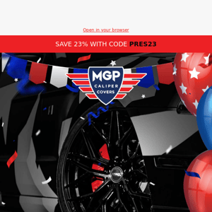 Save 23% on customized caliper covers🔴⚪🔵