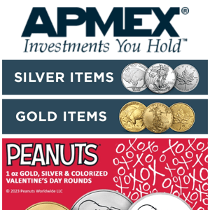 Peanuts® is back at APMEX for Valentine’s Day! 