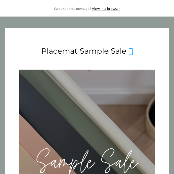 Placemat Sample Sale - 40% OFF 👀