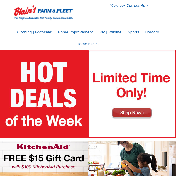 Shop our Hot Deals of the Week ☆ Free Gift Card Offer + More!