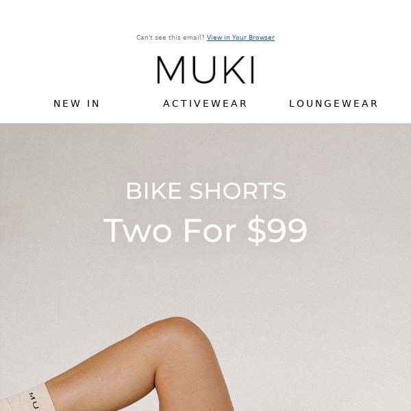 Ready, Set, Save: Two Biker Shorts for $99
