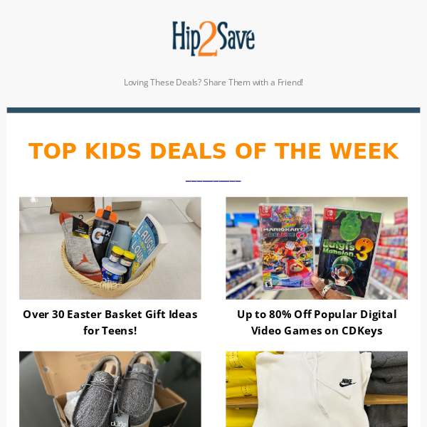 30 Teen Easter Basket Gifts | 80% Off Video Games | $15 HEYDUDE Shoes | $25 Nike Hoodies | $20 Target Toy Coupon | $13 Retro Rainbow Brite Doll