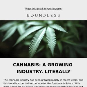 Article - Cannabis: A growing Industry, Literally.