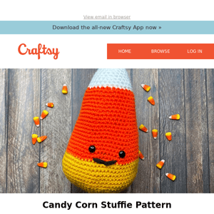 Candy Corn Stuffie Pattern