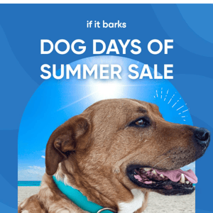 BIG SALE EVENT: The Dog Days of Summer Sale is Here! COOL Savings Inside! 🐕🧊