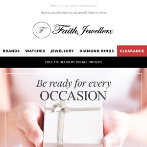 Faith Jewellers,  Need a gift?