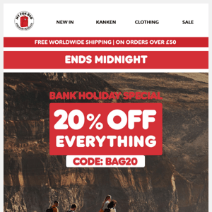 20% Off Everything | Ends Midnight