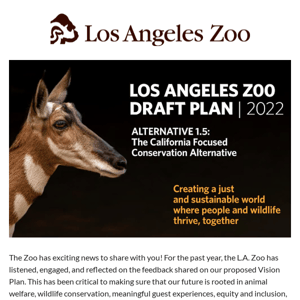 LA Zoo announces Vision Plan update