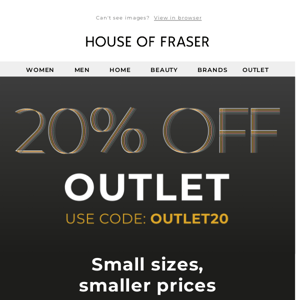 Extra 20% off Outlet kidswear inside