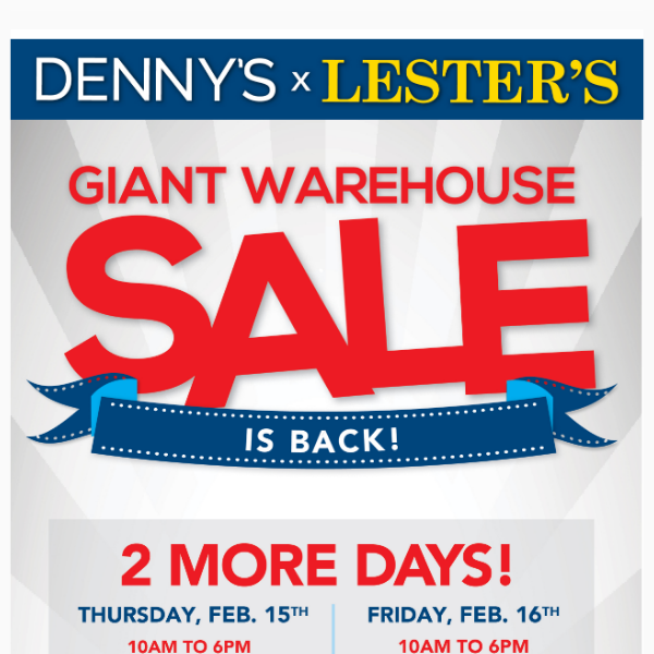 📣 Our Warehouse Sale Is BACK, TODAY & Tomorrow!