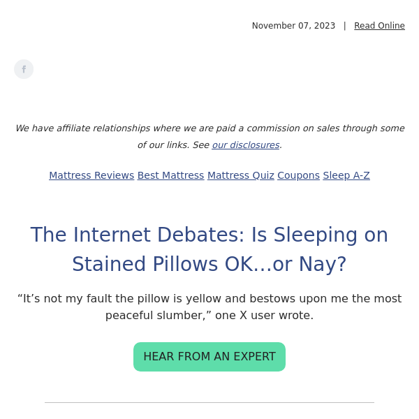 😴 The Internet Debates: Is Sleeping on Stained Pillows OK?