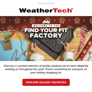 Enter the WeatherTech Workshop 🎁