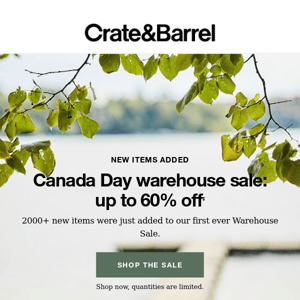 RESTOCKED | Our Warehouse Sale just got bigger→