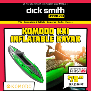 Komodo Inflatable Kayak only $79.99 (SRP: $249.99)