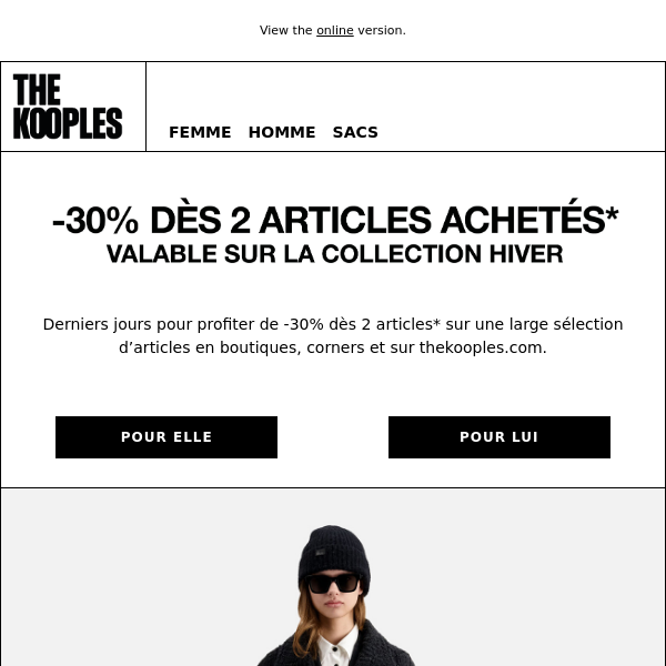 The Kooples, -30% dès 2 articles