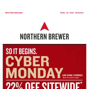 Save 22% Sitewide - Cyber Monday Has Begun!