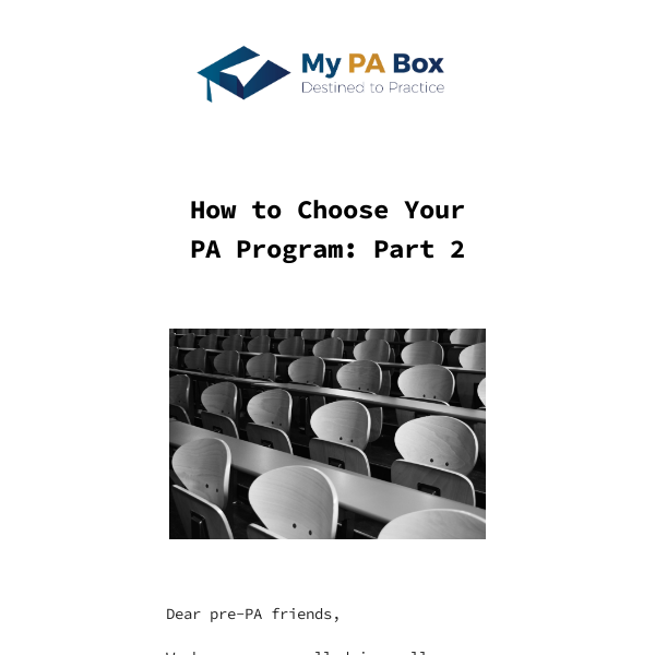 How to Choose Your PA Program: Part 2