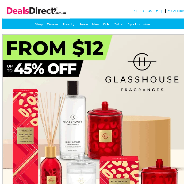 Glasshouse Candles From $12 - Early Bird Christmas Special! - DealsDirect