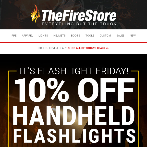 Save 10% on the brightest of handheld flashlights!