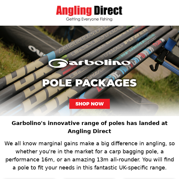 Garbolino UK3 Power Competition 16m Fishing Pole Package