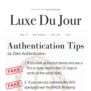 Chanel Authentication Tips