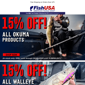 All Okuma is 15% Off Today Only!