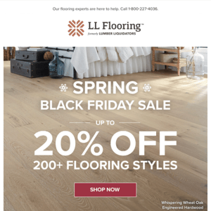 Freshen up your flooring with our Spring Black Friday Sale!
