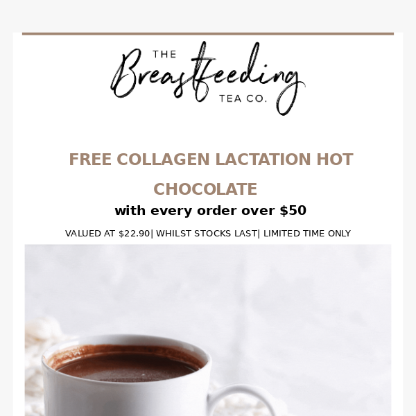 Get Your Free Collagen Lactation Hot Chocolate!