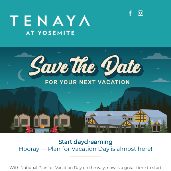 Save the date: It’s time to plan a vacation