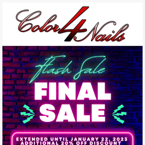 Flash Sale EXTENDED until tonight! Get 20% off Final Sale items!