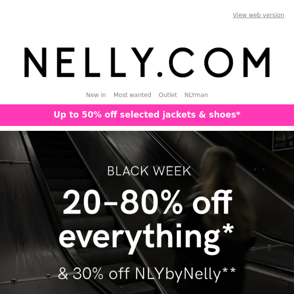 Black Weekend, 20-80% på ALLT🖤 - Nelly