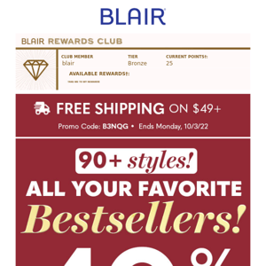 Blair, The LOWEST PRICES of the YEAR are happening NOW and time is running out!