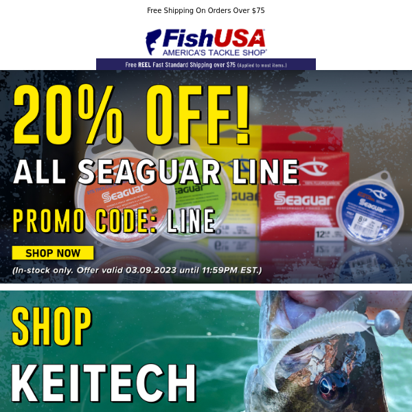 Flash Sale - All Seaguar Line 20% Off!