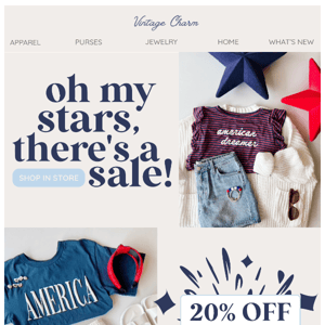 2 More Hours To Shop For Stars & Stripes!⭐️