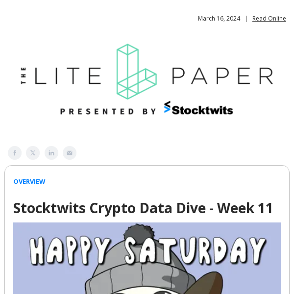 Stocktwits Crypto Data Dive - Week 11