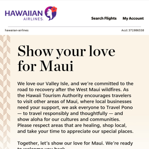 Your vacation supports Maui