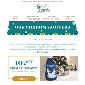 Christmas offers made for you Petit Fernand UK!