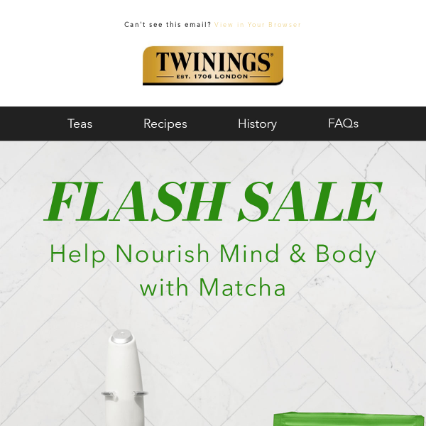 FLASH SALE: Save 30% on Matcha