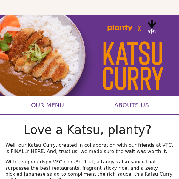Introducing our new Katsu Curry  🙌