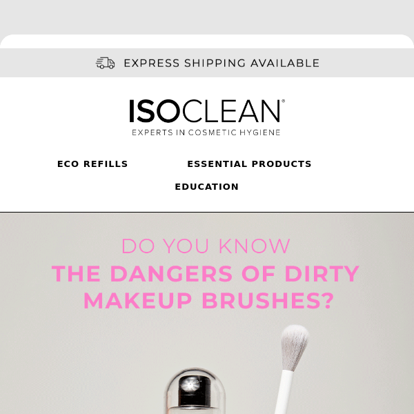 Do you know the dangers of dirty makeup brushes? 🤯