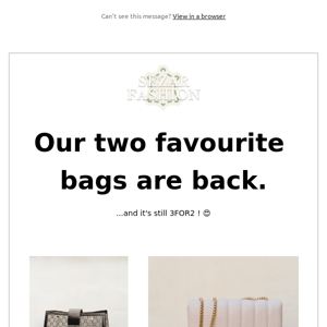 Our two favourite bags are back ❤️❤️
