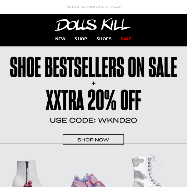 Extra 20% Off Best Selling Shoes 👠
