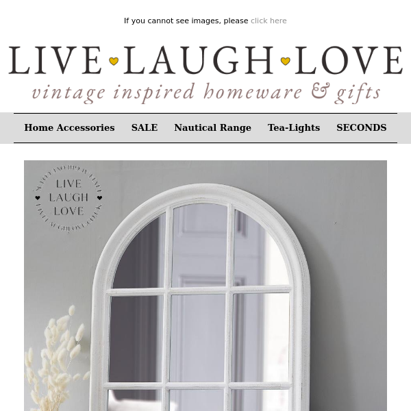 Sale Large Arch Wooden Window Mirror Now Only £98