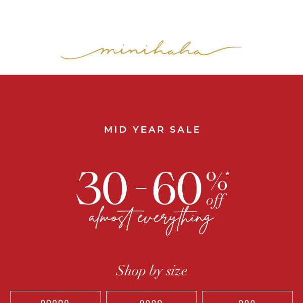 Shop Mid Year Sale by Size