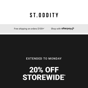 Extended: 20% OFF storewide! ⚡