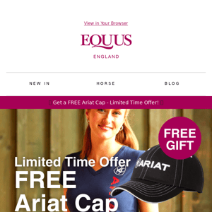 Exclusive Offer: Get a FREE Ariat Cap 🎁